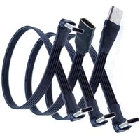 5CM-200CM Flat Elbow USB-C Type C Up/Down 90° Data Load PD Cable Left and Right USB C universal data cable for Android phones