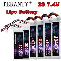 Akumulator Lipo TERANTY 2S 7.4V 1500/2200/2700/3000/3300/4200/5200/6000/6800/7800/8800/10400mAh do modeli RC, zabawek, samolotów, łodzi, samochodów
