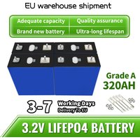 EU-Lagerbestand 320Ah 3,2V LiFePO4-Batterie Lithium-Ionen-Akku LFP für Wohnmobile, Elektrofahrzeuge, Camping, Auto, Boot, Schiff, 12V 48V Solar-Heimenergiespeicher