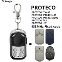 PROTECO Garage Door Gate Remote Control Transmitter Key Fob Command TX433/PTX433 405/PTX433 AZUL/TX3/HIT 433MHz Fxied Code