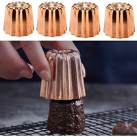 1/2/4pcs French Reve Cake Mold Non-stick Aluminum Canele Mousse Muffin Pudding Mold For Home DIY Canele Baking Creative Bakeware