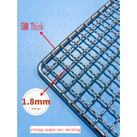 1.8MM Thicken Wires Stainless Steel 304 Food Grade 15-100CM Rectangle BBQ Barbecue Grill Wire Grid Mesh Net
