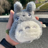 Cute Totoro Coin Purse Key Chain Soft Plush Zipper Small Wallet for Teens Girls Women Kawaii Data Cables ears Bag Key Pouch