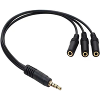 New 3.5mm 3 Way Port Aux Multi Headphone Earphone Audio Splitter Adapter 3.5mm Jack HUB Splitter Audio Cable 1 Male to 3 Female
