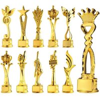 Crown Pentagram Golden Plating Award Trophy Plastic Competition Sports Game Reward Prize Cup Stars School Rewarding