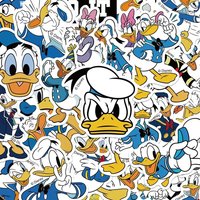 10/30/50pcs Cute Disney Cartoon Donald Duck Stickers Funny Anime Waterproof Sticker Phone Notebook Luggage Graffiti Decals Toys
