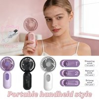 XIAOTREE Portable Fan USB Rechargeable 3-speed Handheld Fan for Men and Women Suitable for Office Outdoor Travel and Camping