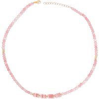 Rose Quartzs Beads Necklaces Natural Stone Amethysts Lapis Lazuli Necklaces Gold Color Chain Choker For Women Girl Energy Gifts