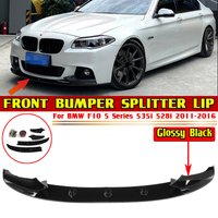 F10 4x Frontstoßstangenlippen-Diffusor-Splitter Bodykit-Abdeckungen Schutzleisten für BMW F10 5er 535i 528i M Sport 2011-2016