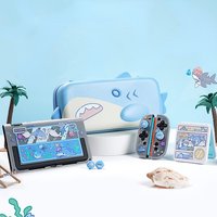 GeekShare Shark Series Protective Case Compatible with Switch 2 (2025), Storage Bag ,Thumb Grips, Game Card Case