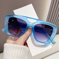 1Pc Women's Fashion Glasses New Dopamine Cat-Eye Double Bridge Irregular Design Large Frame Personality Hip-Hop Suitable for Dai