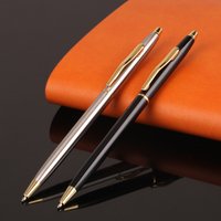 50Pcs/Lot Free Custom Logo Name High Quality New Advertising Pen Metal Ballpoint Pen Wholesale Hotel Gift Pen Office Supplies