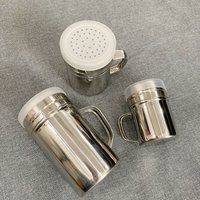 Handle Shaker Pepper Sugar Salt Stainless Steel Dispenser Powder Tube Coffee Utensils Kitchen Tool