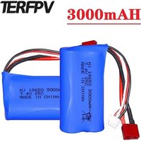 Akumulator litowo-jonowy 2S 7.4V 3000mAh 18650 do Wltoys 144001 A959-B A969-B A979-B K929-B 12428 12423 10428 Q39 Części zamienne do samochodów RC