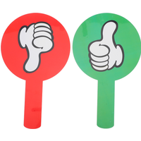 2 Pcs Dual Sided Plastic Handheld Score Board Hand Raised Sign Classroom Answer Boards True False Game Judging Voting Paddles