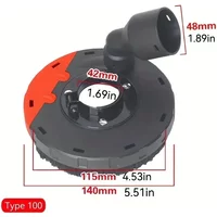Angle Grinder Dust Cover Shroud for Surface Grinding Cutting Concrete Stone Dust Collection Compatible with Various Models