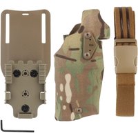 Tactical Pistol Holster for Glock G17 G19 G22 G34 Compatible With X300 Lights Holster QLS Quick Mount Adapter Leg Shroud Drop