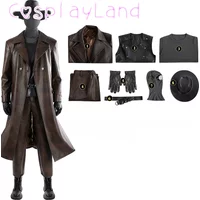 New Superhero Shadow Spider Noir Cosplay Costume Adult Man Suit Leather Jacket Halloween Comic Con Outfit Custom Made Costume