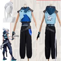 Anime Jett Cosplay Costume Wig Women Halloween Outfits Full Set Uniform Suit Party Role Play Clothing Performance Disguise Wear