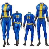 Halloween Carnival Fallouting Season 1 Fall Cos Out Vault76 Hank Cosplay Costume Blue Jumpsuit Choose For Game Party Outfittfit