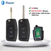For Ford Focus 2 3 Mondeo C Max S Max Galaxy Ranger Fusion Fiesta Mk2 Mk3 Mk4 Remote Car Key 433MHz 4D63Chip HU101 FO21 Blade
