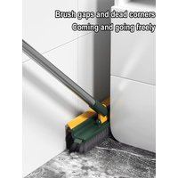 UNTIOR Cleaning Brush Long Handle 180°Rotating with Squeegee Mop for Household Wall Corner Patio Bathroom Tub Tile Floor Cleaner