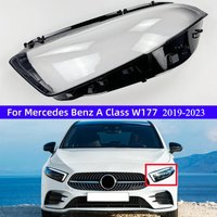 A Pair Car Headlights Cover For Mercedes Benz A Class W177 2019-2023 Front Headlamp Transparent PC Material Cover Accessories