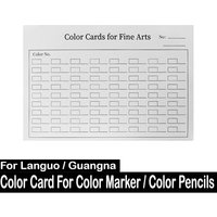 1/100 PCS For Languo Guangna 144 Colors 300g Color Card for Color Markers Pencils on White Cardstock Stationery School Supplies