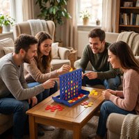 1PCS 2-in-1 Connect Four & Tic-Tac-Toe 3D Board Game, Portable Board Game Toy, Tabletop Game, Travel Mini Chess Toy, Foldable Co