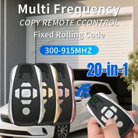 20-in-1 Universal Garage Door Remote Controller Rechargeable Gate Key Duplicator Multi-frequency Door Opener 300-915 MHz 433Mhz