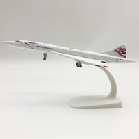 20cm British Airways Concorde Airplane Model Toy Alloy Metal 1/300 Scale Aircraft with Wheels Collected Gift By Aviation