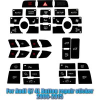 For Audi Q7 Button Repair Stickers 2006 To 2015 For Audi Q7 4L Accessories Interior Tuning Vinyl Decal For Dashboard AC Control