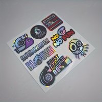1SET Iridescent JDM Turbo Car Tuning Stickers Set For Car Moto Helmet Laptop Bike Waterproof Vinyl Decal