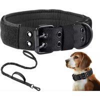 Adjustable Pet Tactical Dog Collar Durable Double Buckle German Shepherd Training Leash and Collar Large Medium Dogs Accessories