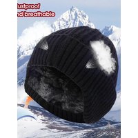 AliExpress WRELS 1Set Winter Warm Knitted Hat Neck Protection Scarf Windproof Cold-proof Thickened Plush Knitted Men Wool Cap Neck Cover