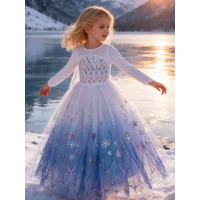 Elsa Anna Kid Princess Girls Dress Rapunzal Kids Cosplay Halloween Vestidos Children Costume Birthday Party Dress