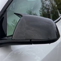 High quality ABS Carbon Fiber Horned Style Side Rear View Mirror Cover Cap for Tesla Model 3 Y 2017 -2023