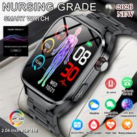 2026 New Nursing Grade Laser Diagnosis Uric Acid Blood Fat Smart Watch ECG+PPG Pulse Blood Pressure Clock HD Call Health Watches