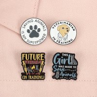 Future Veterinarian Enamel Pins This Girl Was Made to Save Animal Funny Animal Lover Brooch Lapel Badge Jewelry Gift for Friends