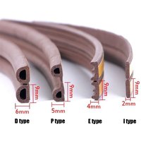 5m/10m Self-adhesive Door Seal Strip Diep Draft Stopper Tape Window Weather Stripping Insulation Noise Rubber Sealing Strip