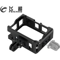 Aluminum Alloy Cage for Insta360 Ace Pro 2 Action Camera Rig Vertical & Horizontal Shooting Magnetic Base Quick Release Bracket
