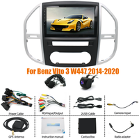 Android 15 Autoradio 10 Zoll Stereo-Player für Benz Vito 3 W447 2014-2020 4+64G mit CarPlay Android Auto GPS-Navigation Bluetooth WLAN FM/RDS SWC Mirror Link Split Screen + AHD Rückfahrkamera Mikrofon