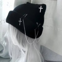 Y2K Devil Horn Winter Beanies for Women - Stylish Handcrafted Knitted Hat for Teens and Girls