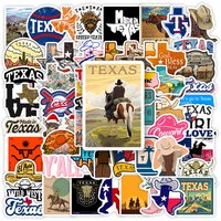 Texas State Logo Stickers Art Clipart Collection DIY Gift Toys Decal for Laptop Scrapbook Decorative Phone Luggage Waterproof