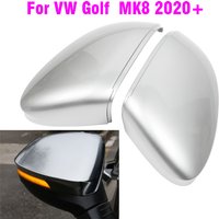 For VW Golf 8 MK8 ID3 2020 2021 2022 Mirror Covers Caps RearView Mirror Case Cover Matt Silver Covers