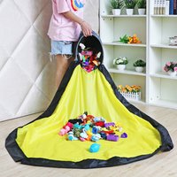 Children's Toy Quick Storage Bucket Bag Hand-held Magic Paste Style Home Storage Lego Building Block Storage and Organizing Bag