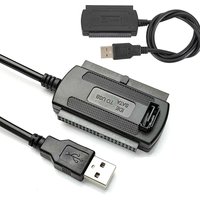 ćYć3 in 1 USB 2.0 to IDE Adapter Converter Cable for 2.5' And 3.5' Hard Drive HD - External HDD IDE Interface Converter