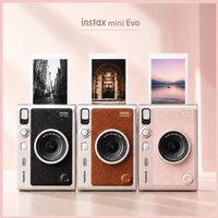 New Model Pink Fujifilm Instax Mini Evo Camera Brown/Black Optional White Film 20/40 sheets Fuji Instant Camera Smartphone Photo