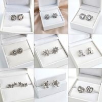 925 Silver Infinite Love Earring S925 Heart Shape Earring Stud Snowflake Earnail For Women Popular Engagement Fine Jewelry