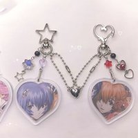 Handmade rei and asuka matching keychain AsuRei phone charm